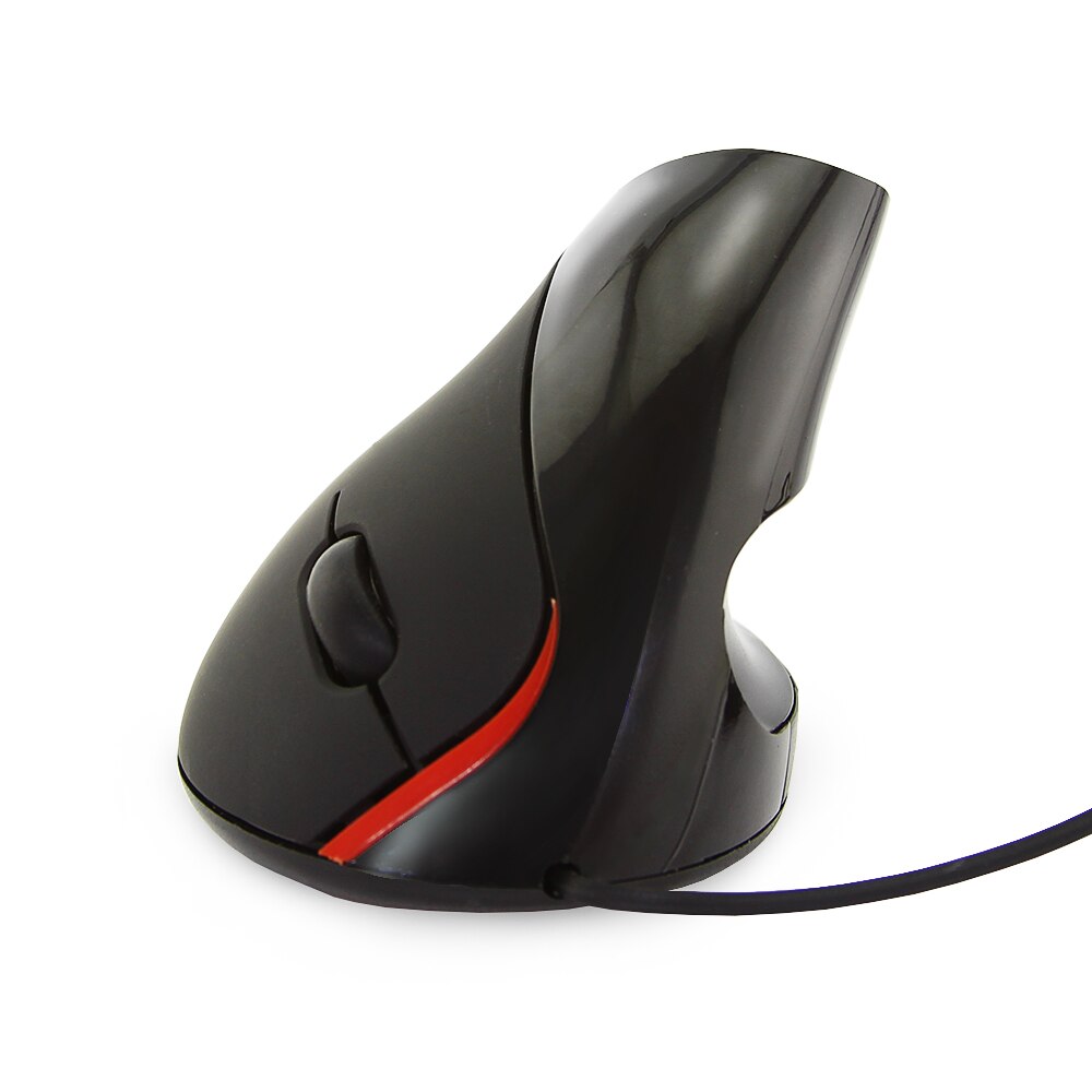 CHYI Ergonomic Vertical Wired Mouse Rechargeable 5D 1600 DPI Gaming Mouse USB Plug Silent Gamer Mice For Laptop PC Computer: Black Right Hand