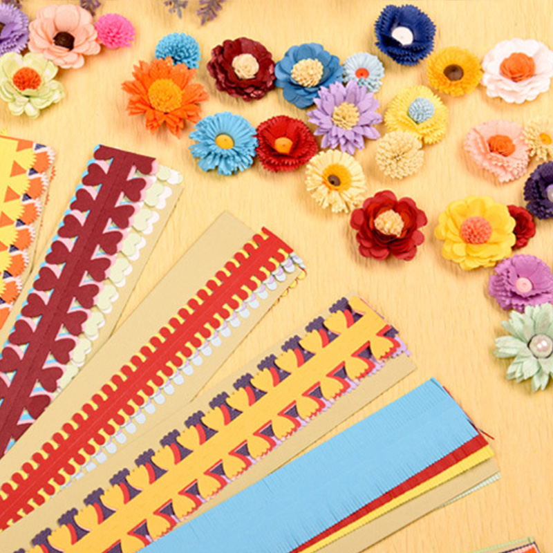 20 striber blomster quilling papirstrimler farverige origami diy papir hånd håndværk diy scrapbøger håndlavet dekoration