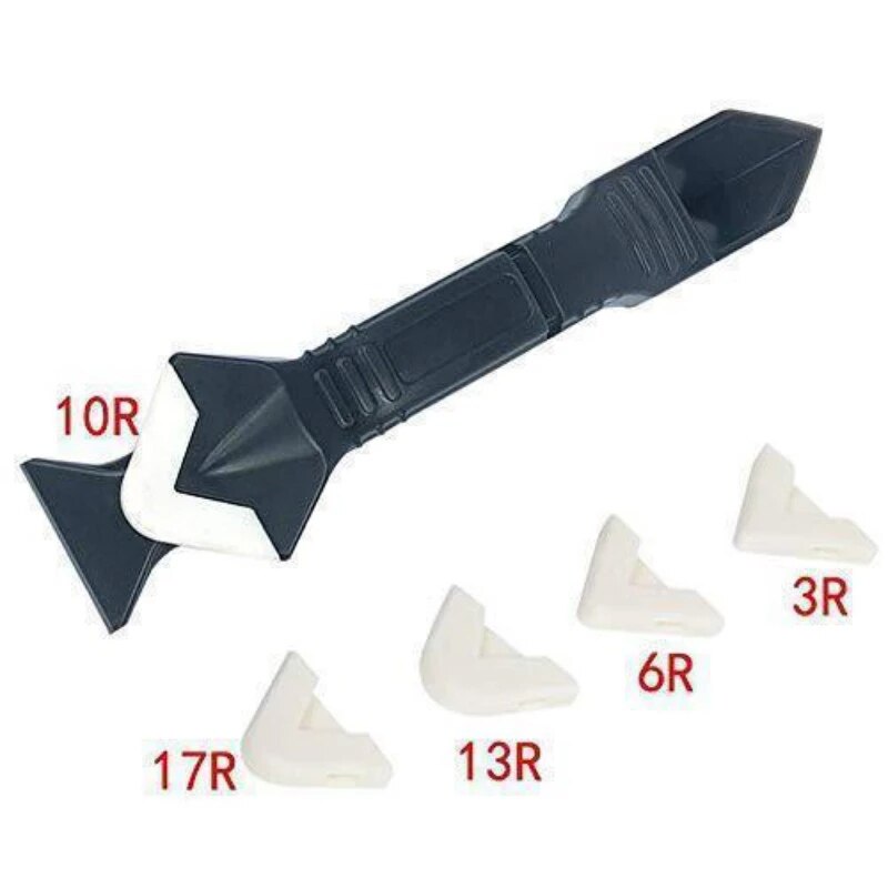 3 in 1 silikonborttagare caulk finisher tätningsmedel slät skrapa injekteringssats verktyg med sömtejp plast handverktyg set tillbehör