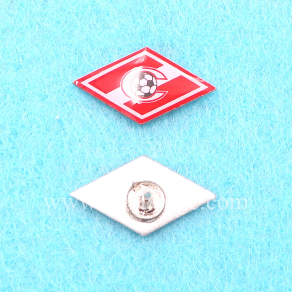 Metal Football Team Fans Offset Print Pins Badges Lapel Pin Bags Badge With Epoxy 18MM*2pcs