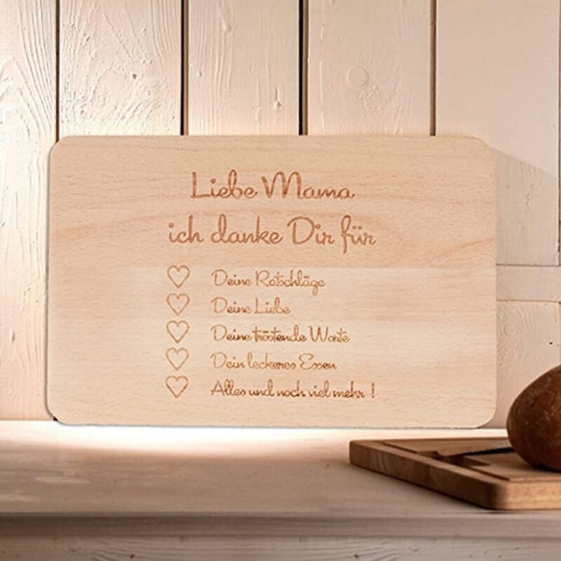 Recipe Mothers Day Breakfast Board Engraved With Mom Wooden Potholder Kitchen Tools: Default Title