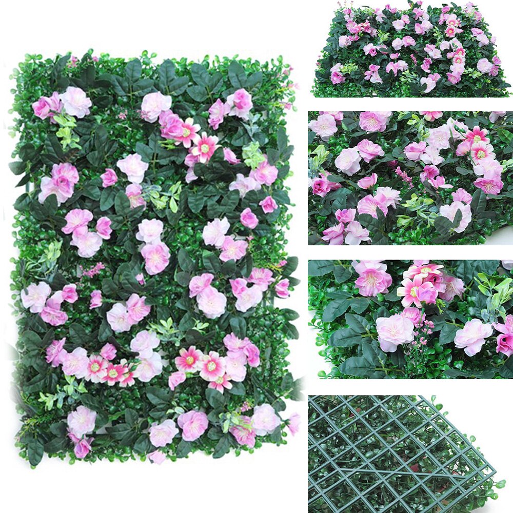 Diy bryllup blomster væg arrangement leverer haven plantning base plast silke kunstige blomster række dekoration bryllup baggrund