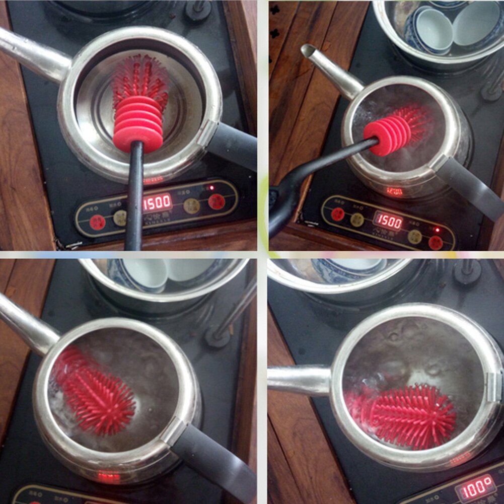 Limpador de alça giratória alça longa cozinha ferramenta de limpeza de alimentação-garrafa escova copo escova esfregando esponja macia multi-funcional