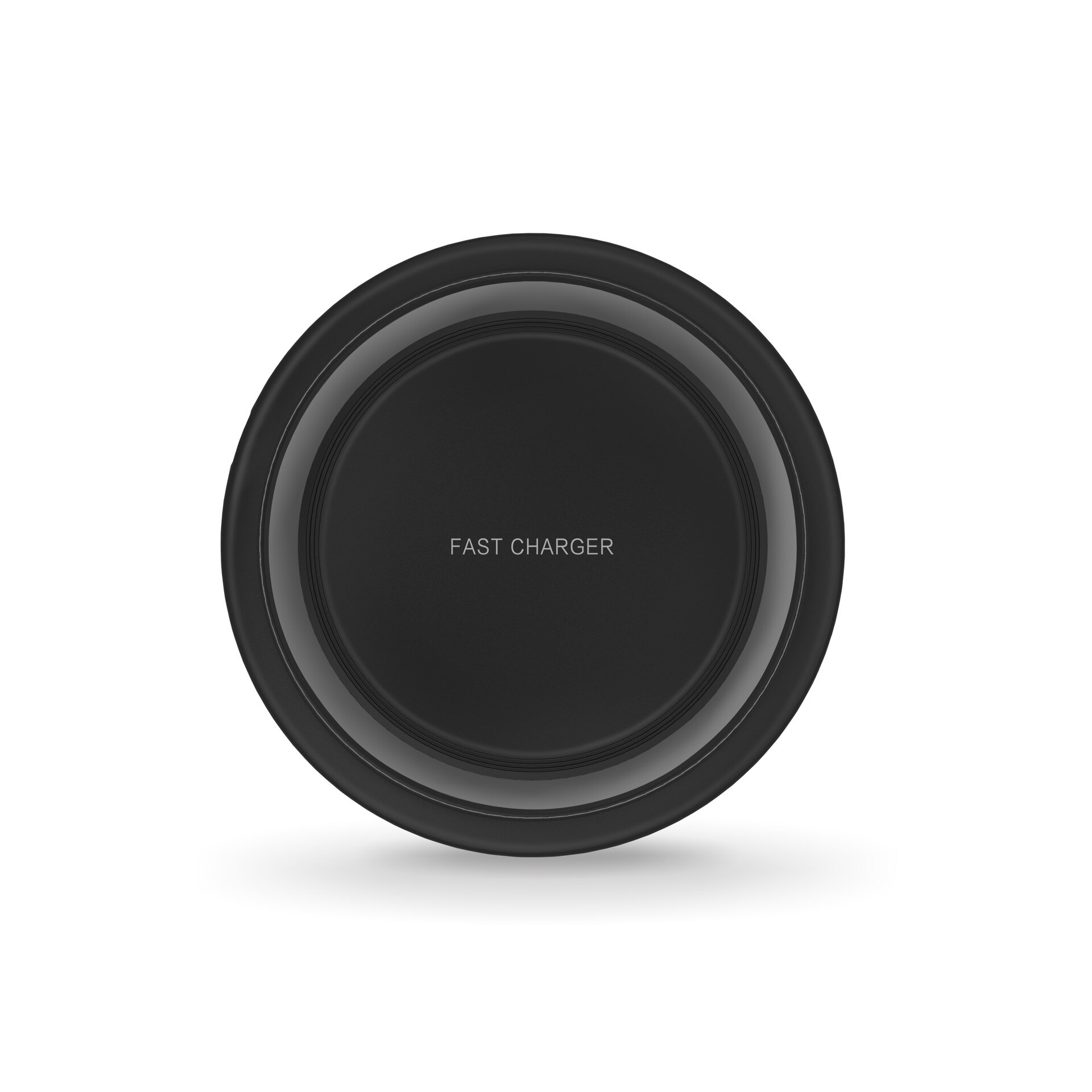 15W QI Desktop Wireless Charger for Apple Iphone12 11 Pro Max Mini Samsung Huawei Xiaomi Google LG Sony Thin Round Fast Charge: Black