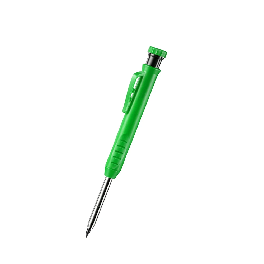 Ensemble de crayons de charpentier solide avec recharge de plomb, outils pour le travail du bois, crayon mécanique, outils de travail de Construction, traceur de marquage de menuiserie: Rouge