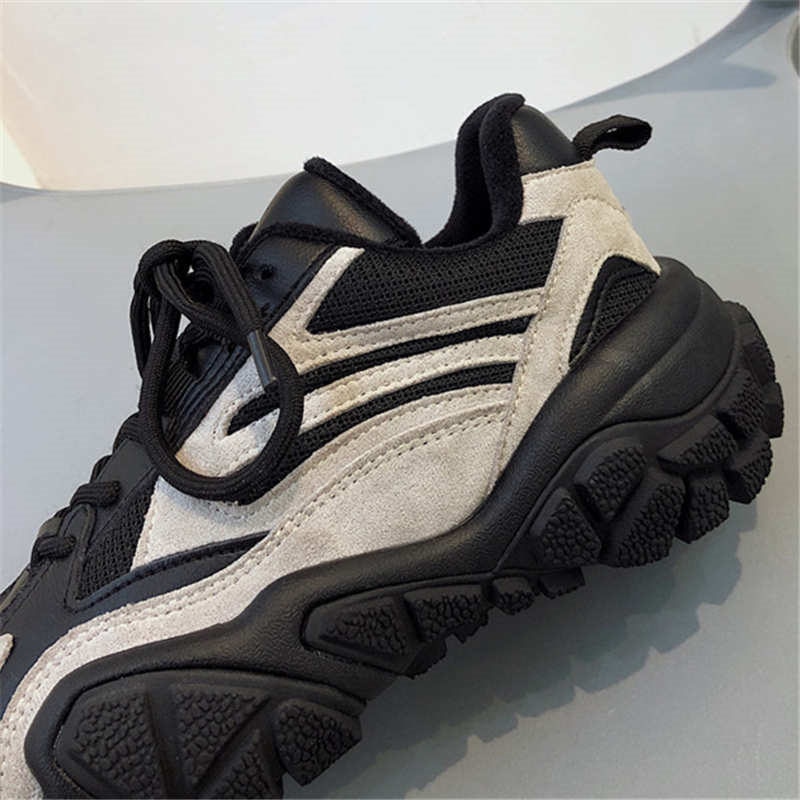 New two colors thick bottom breathable casual sneakers(heel height:5cm)