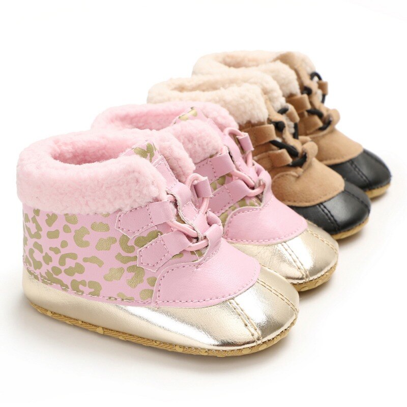 Winter Weichen Plüsch Baby Booties Anti Slip Schnee Super Warm Nette Casual Atmungs Komfortable Weiche Warme Stiefel 0-18 monate