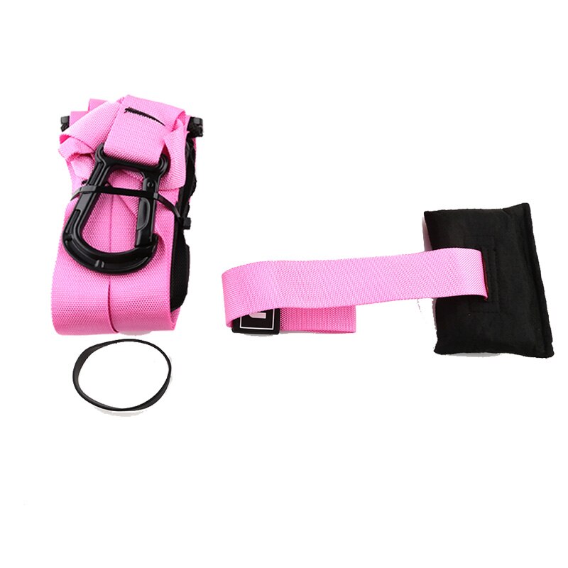 P4 hängande bälte träning gym hem träning suspension träning stretching elastiska remmar fitness band banda resistencia fitness: P1- rosa
