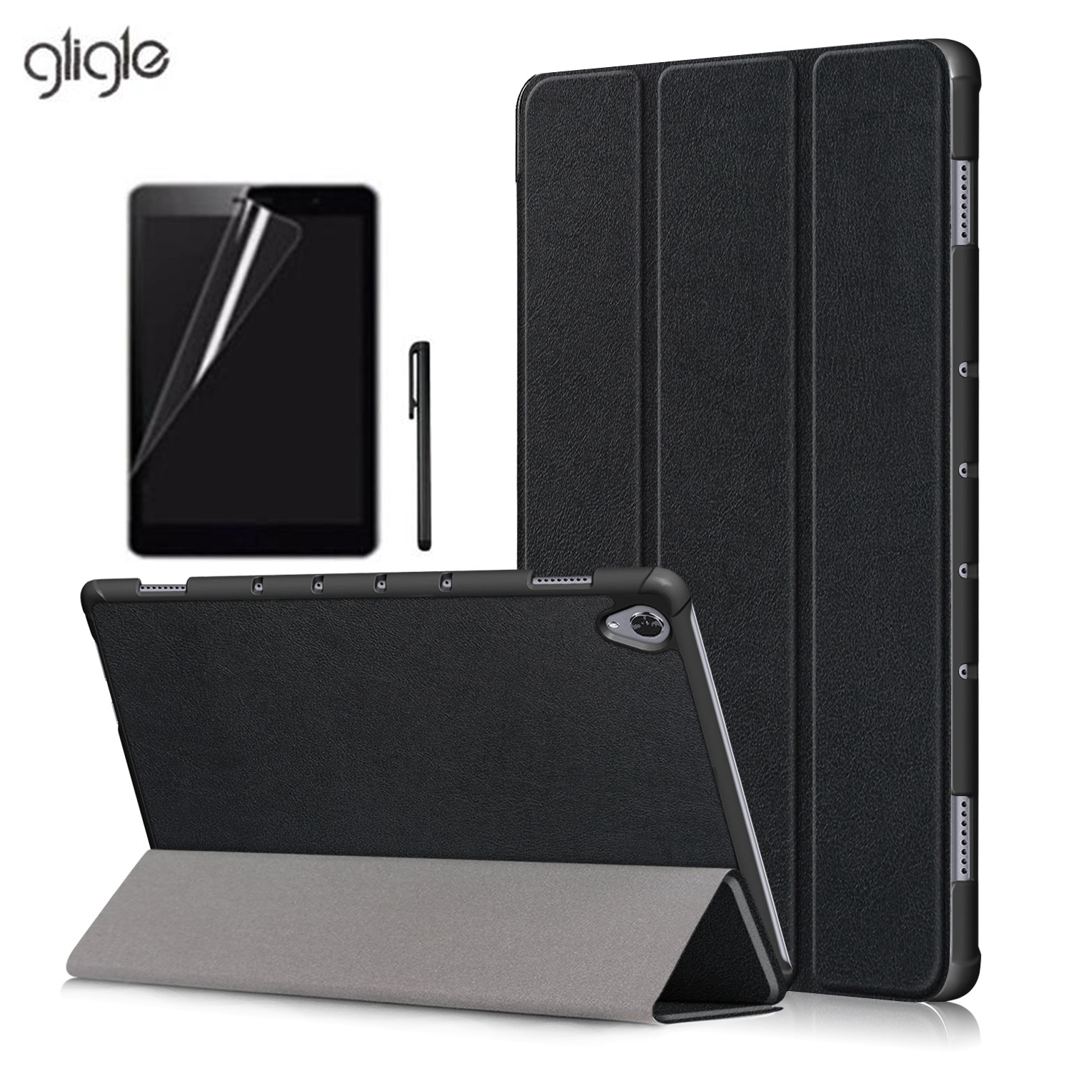 GLIGLE Magnet leather Case Cover for Huawei MediaPad M6 10.8 tablet shell +Screen film+touch pen