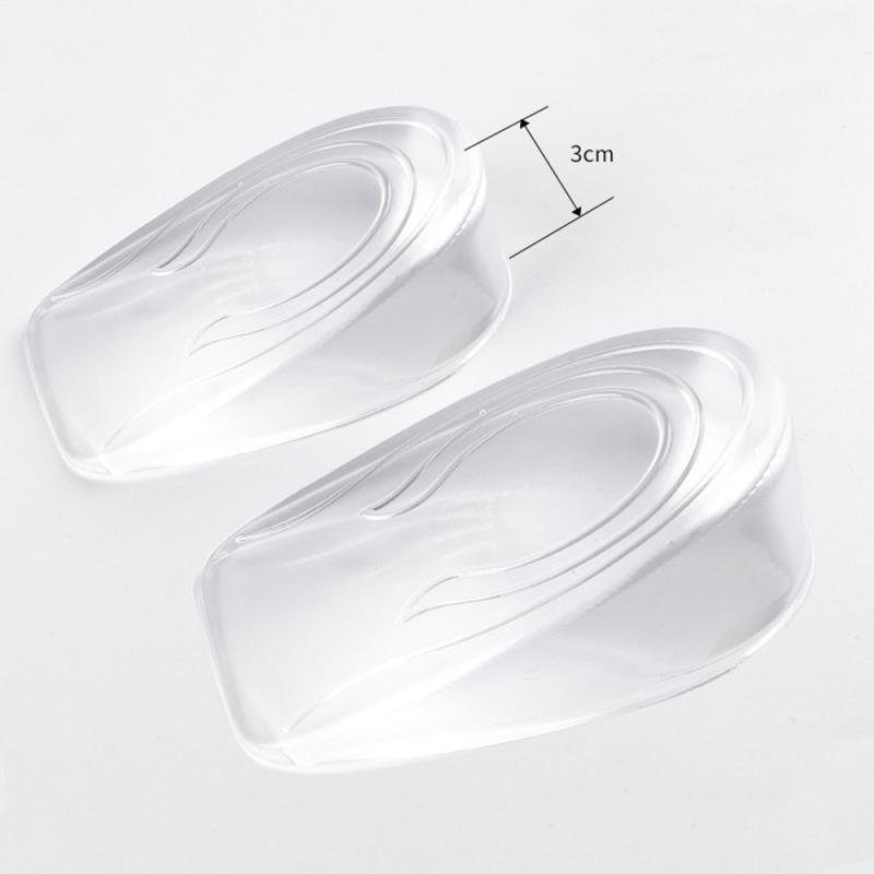 Almohadillas de Gel de silicona para el talón, para hombres y mujeres, Almohadillas protectoras para zapatos, cojín elástico, soporte para el arco, cuidado de los pies, 1-3cm: WOMEN 3CM