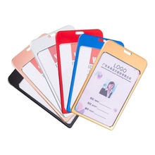 1Pc Aluminium Card Sleeve Id Badge Case Clear Bank Credit Card Badge Holder Accessoires Uiten Mijn Persoonlijkheid