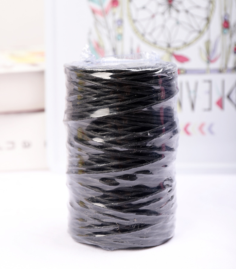 2mm 55 yards With Wire Paper Rope Kindergarten Children Weaving Paper Rattan Handmade DIY Materials To Make Flower Basket Vase: black