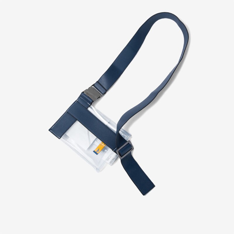 Plegie Clear Belt Bag Shoulder Chest Bag Messenger PVC Bags Transparent Waist Bag Phone Pouch: Default Title