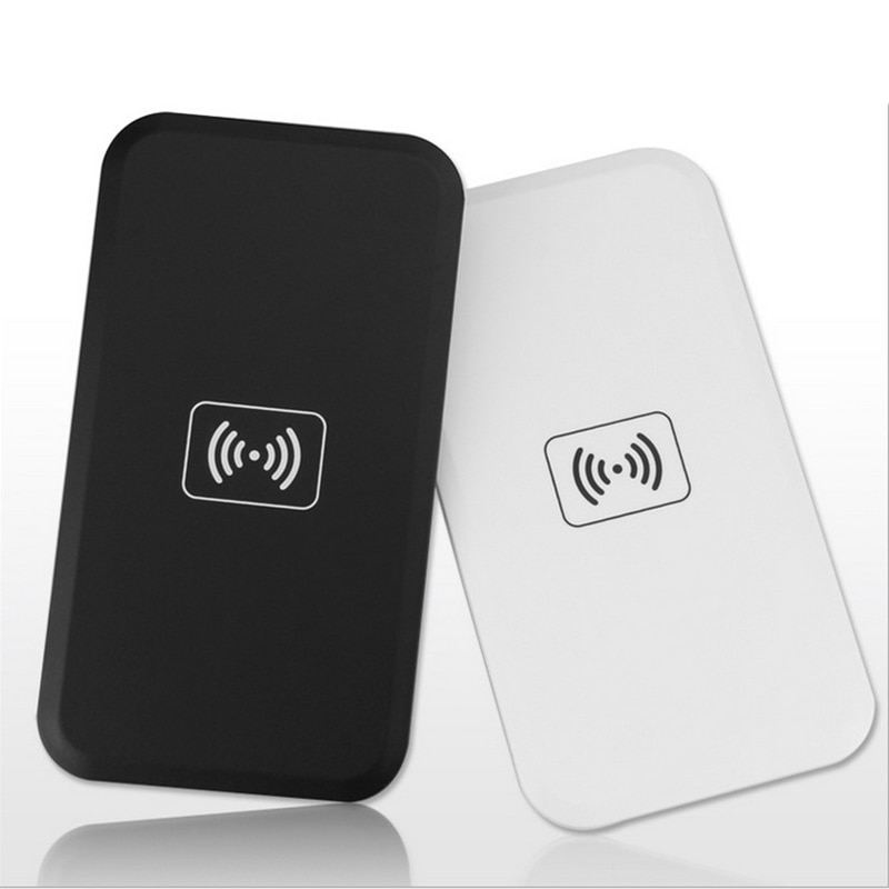 Ultra-Thin Universal QI Wireless Charger Plate For Android Phones Rectangle Portable 1000mA Charging Pad White Black