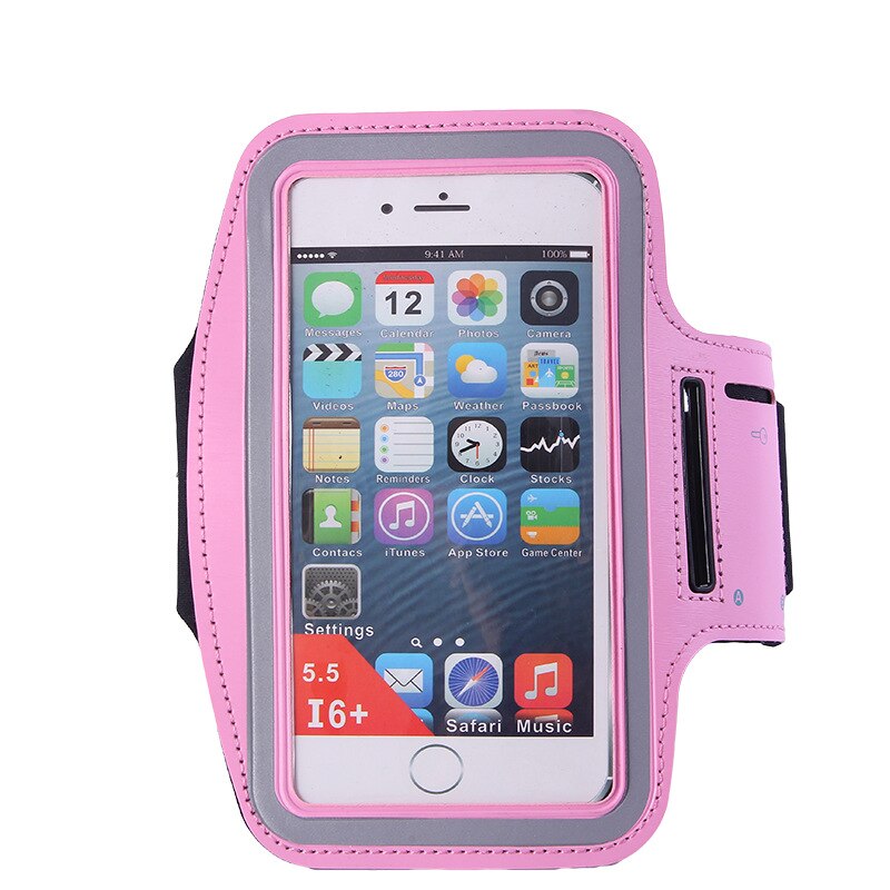 Sport Impermeabile di Sport DELL'UNITÀ di elaborazione Corsa e Jogging Fascia di Braccio Per iphone 6 Plus 7 Più Il 5.5 pollice Del Supporto Del Sacchetto Chiave + Slot Per Casual accessori Custodie: Pink