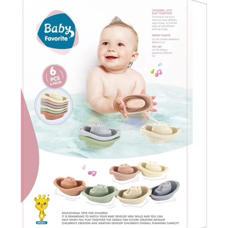 Bébé salle de bain plage empilable tasse enfants enfants éducatifs développer des jouets tri, paille couleur nidification et empilage jouets 8 pièces/ensemble