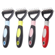 VKTECH Hair Removal Comb Pet Fur Knot Cutter Remove Rake Grooming Shedding Brush Comb Rake Dog Cat Dematting Deshedding Brush