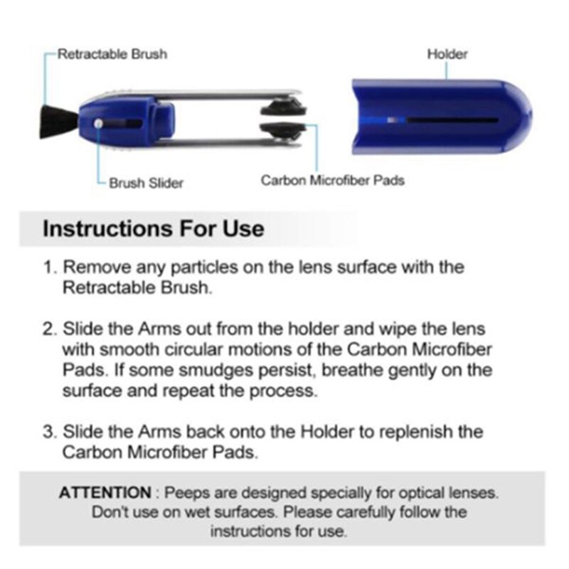 4Pcs Portable Glasses Cleaner Carbon Clean Injected Glasses Sunglasses Brush 2 in 1 Glasses Cleanup No Glass