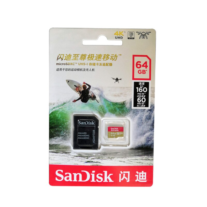 SanDisk Micro SD Card 16GB 32GB A1 MicroSDHC Memory Card 64GB 128GB 256GB 400GB MicroSDXC EXTREME PRO V30 U3 A2 4K UHD TF Cards