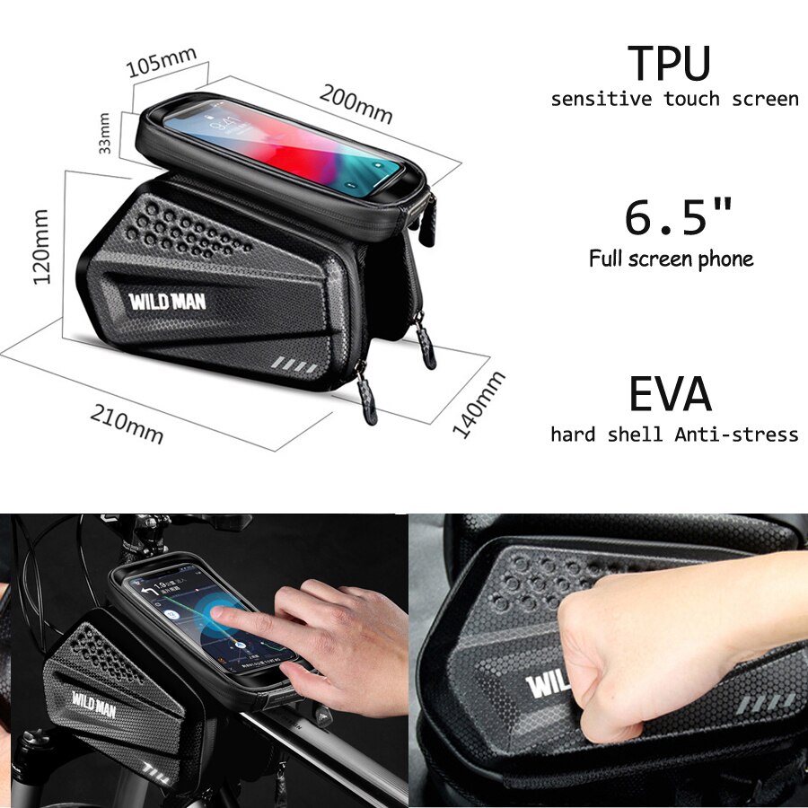 Fiets Tassen Fiets Voor Touch Screen Telefoon Zak Mountainbike Top Tube Bag Fietsen Fietstas Voor Fiets