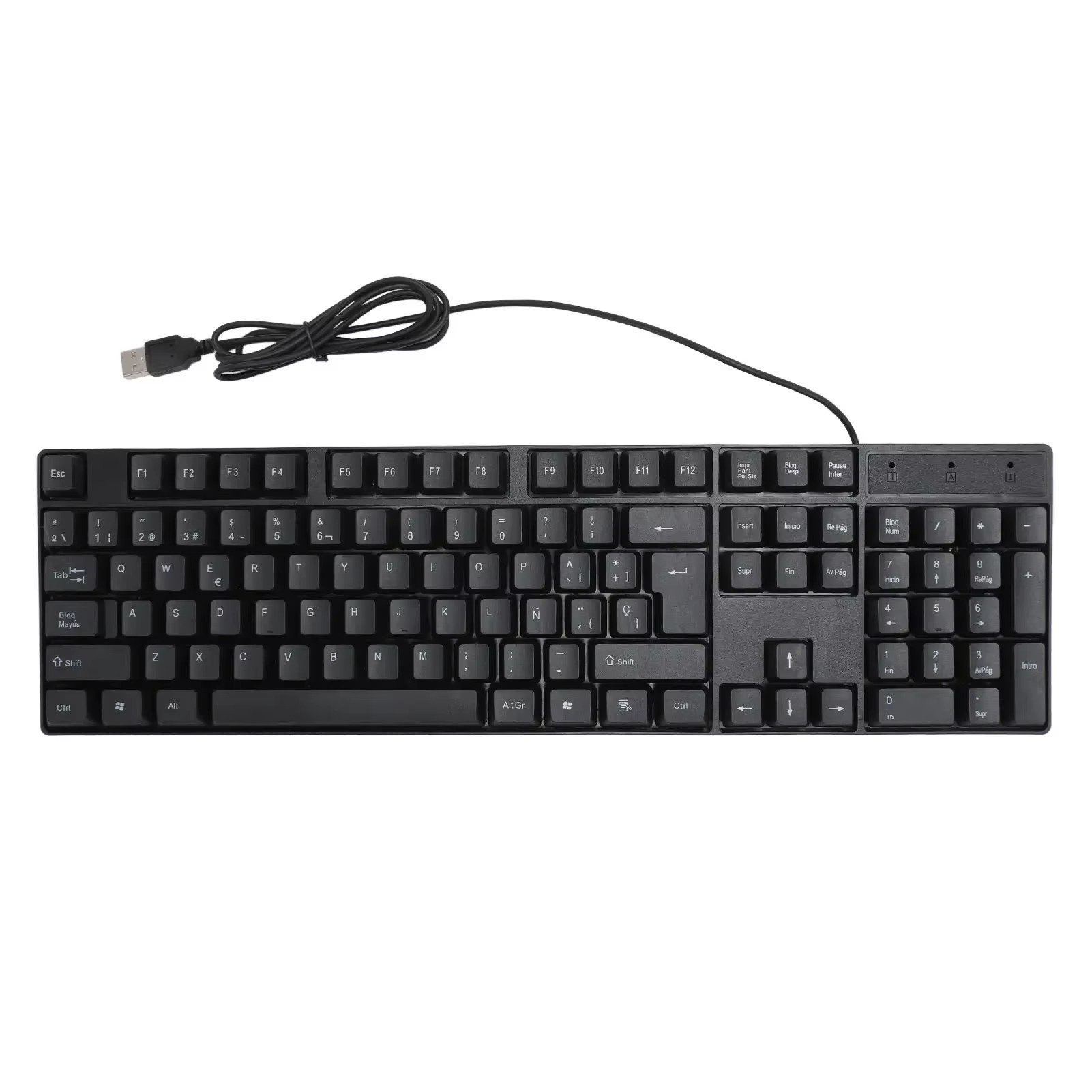 104-klawiszowa klawiatura przewodowa USB angielski/rosyjski/hiszpański/francki język ergonomiczna konstrukcja klawiatura do gier do laptopów biurowych: Olive