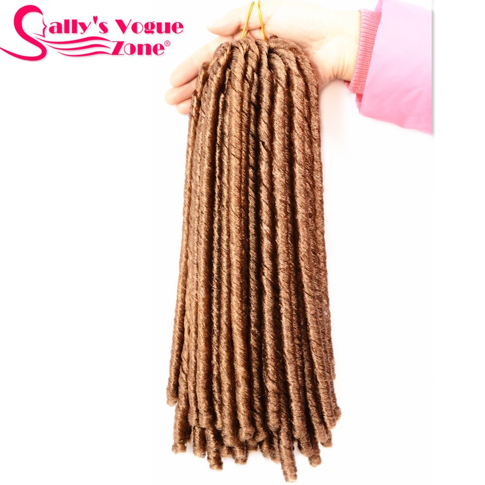 Sallyhair-extensiones de pelo trenza sintética a ganchillo, 14 pulgadas, 70g por paquete, peinados Afro, lisos, negros, marrones, gruesos: #27