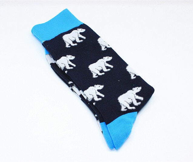 Hommes chaussettes dessin animé singe renard pingouin affaires genou-haute chaussettes drôle personnalité équipage chaussettes heureux chaussettes Harajuku Chaussette