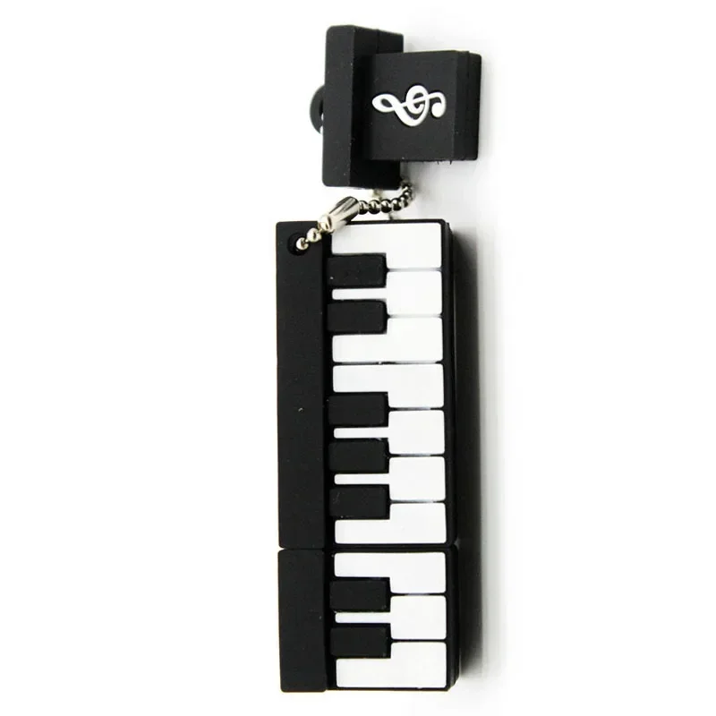 Unidad Flash USB 2,0 para guitarra de dibujos animados, 4GB, 8GB, 16GB, 32GB, 64GB, 128GB, unidad de bolígrafo Musical, memoria para violín, capacidad Real, disco U bonito: Rosa / 1 GB