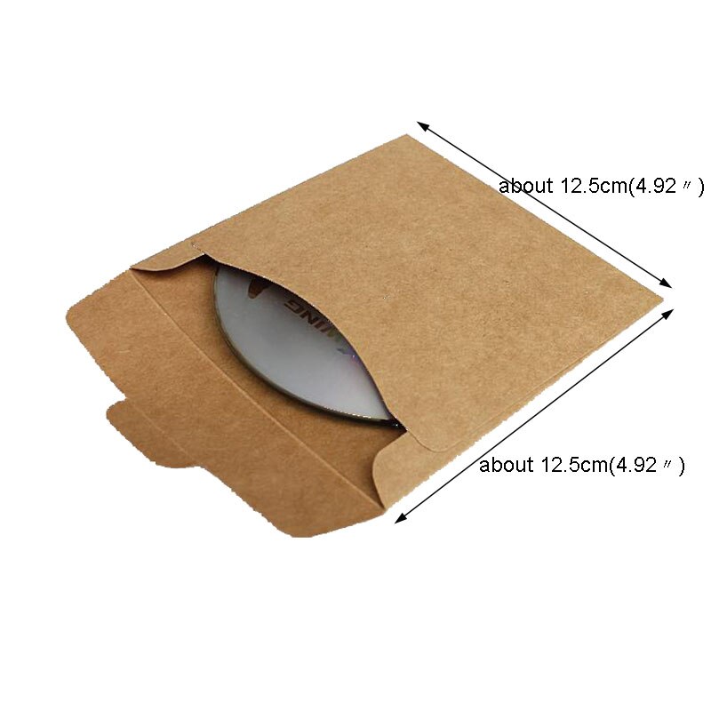 Kraft Envelope CD Paper Case Bag 5pcs Sleeves Discs DVD Photo Storage Bag Blank Postcard Invitation Letter Stationery Paper Bag