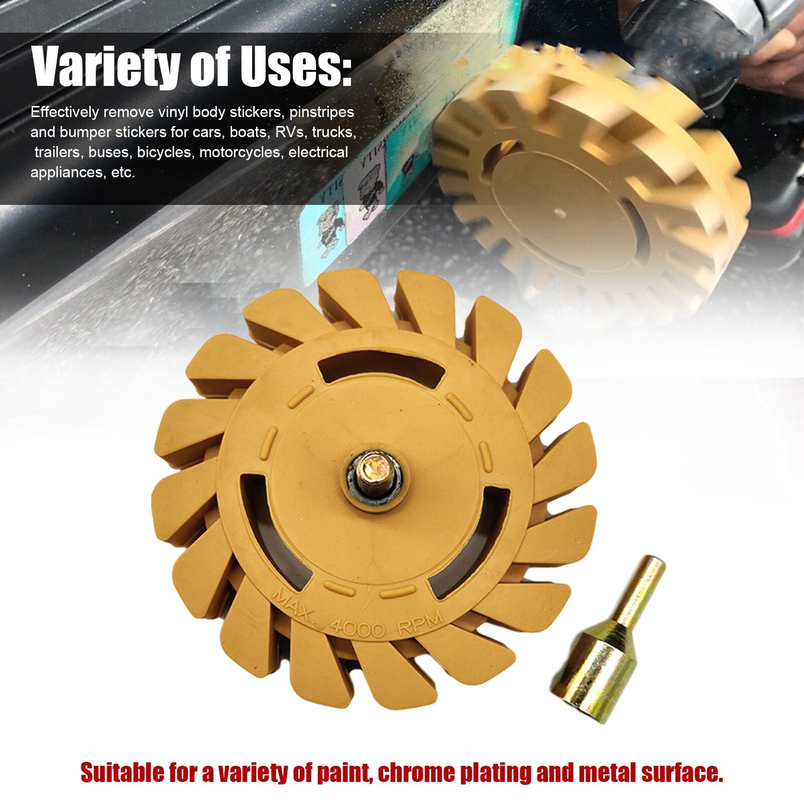 4 inch Rubber Eraser Wheel Safe Effective Graphics Removal Tool 100mm Pneumatic degumming paint removal wheel Repair tool