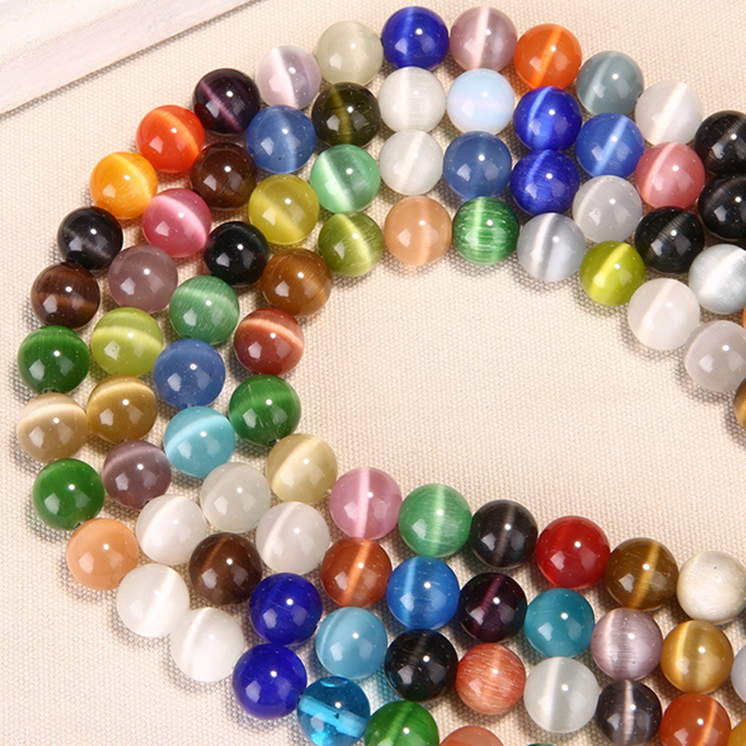 132 pcs 6mm multi-color Natuurlijke Ronde Opal Stone Gemstone Bead Handgemaakte Speelgoed voor DIY Craft Maken Kind kralen Speelgoed Educatief Speelgoed