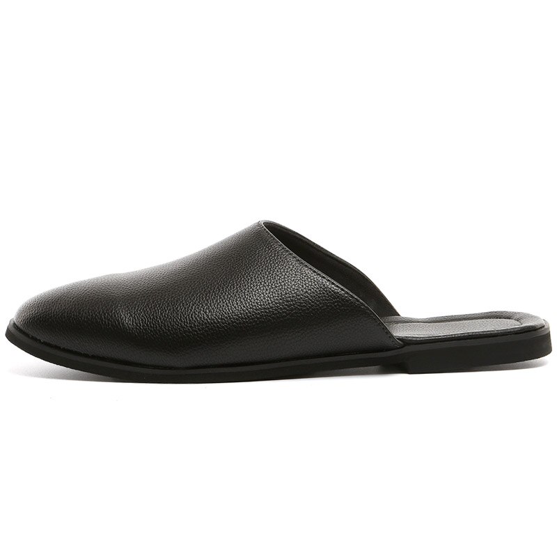 Neue männer der schuhe, tragen in der regel flach männer schuhe, leder hausschuhe, einfache stil männer schuhe, wies leder hausschuhe, atmungsaktiv: Black / 44