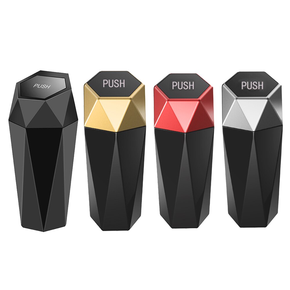 Cubo de basura portátil para coche con tapa y Mini cubo de basura para coche a prueba de fugas, utilizado para el hogar del coche dormitorio Cocina Oficina