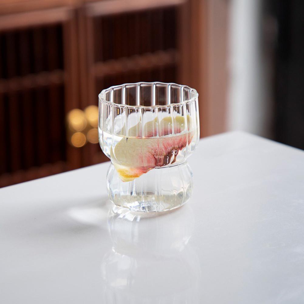 Cute Fat Cups Mug Heat-Resistant Glass Cups Household Transparent Tea Coffee Mug Cup For Breakfast Ice Cream Drinking Milk Juice