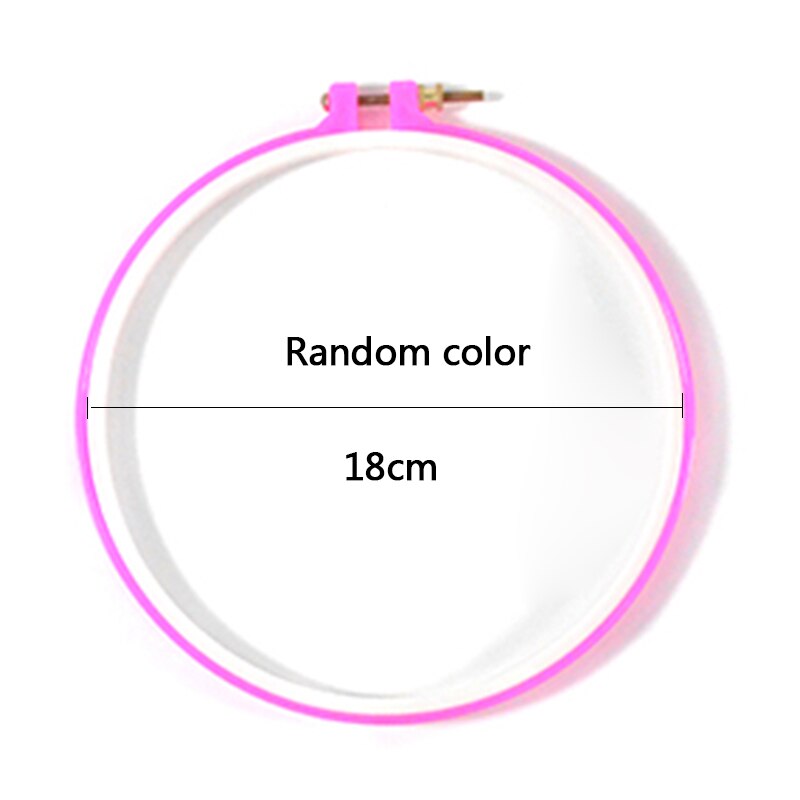 8-25cm DIY Embroidery Plastic Tool Circle Round Plastic Frame Art Craft Cross Stitch Traditional Sewing Manual Embroidery Tools: 18cm