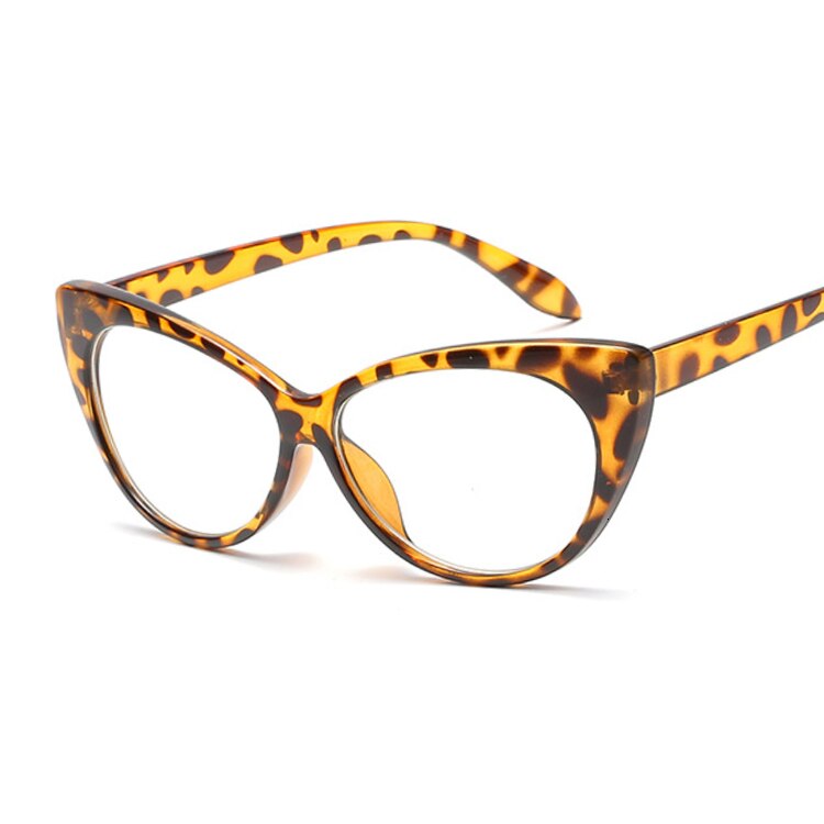 Cat eye zonnebril dames merk luxe zonnebrillen voor dames luipaard kleine tinten vrouwelijke dame: Luipaard trans