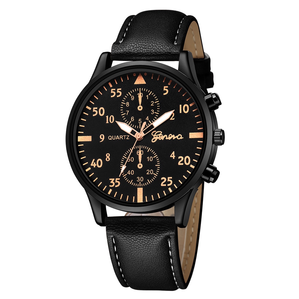 Mode Mannen Horloge Analoge Quartz Horloges 30M Waterdicht Chronograaf Sport Horloge Datum Lederen Band Horloges Montre Homme