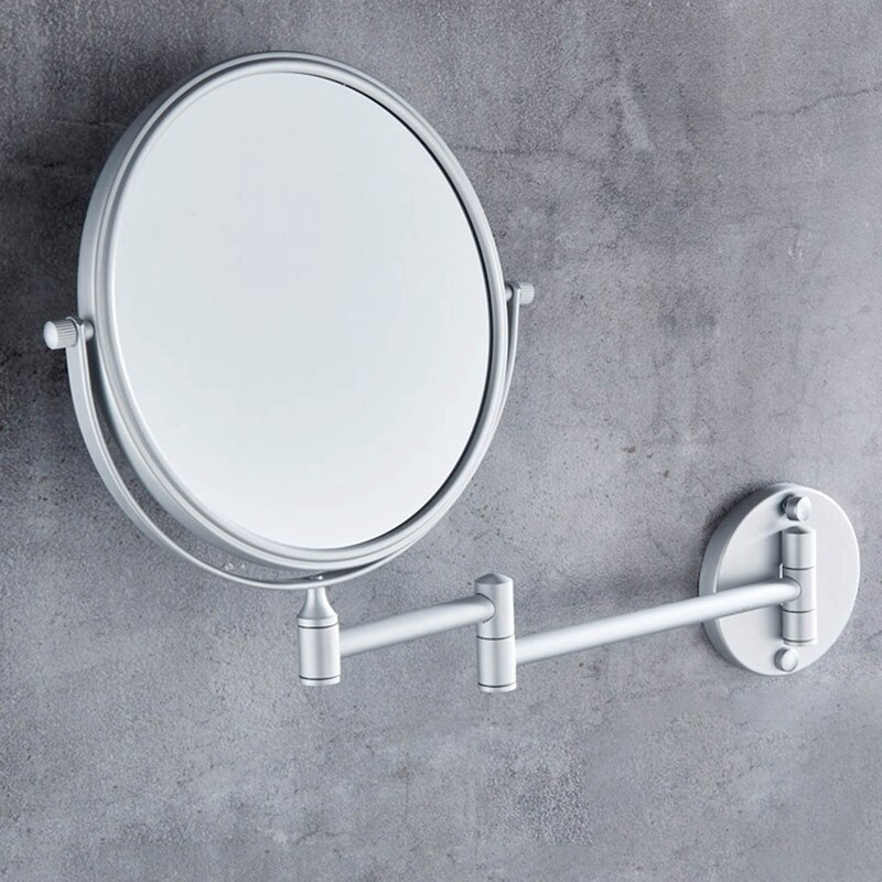 Home Treats Wall Mounted Mirror For Bathroom Vanity Mirror With Extendable Arm 360°Swivel Bathroom Extending Arm Mirror