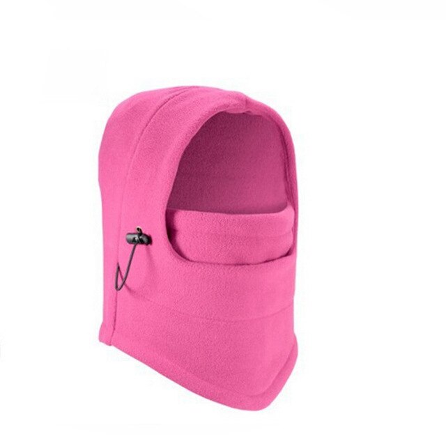 Nuovo berretto sportivo invernale copricapo da corsa all'aperto cappello in pile caldo sciarpa cappello da bici da sci da corsa caldo per uomo e donna: Pink - 1Pcs