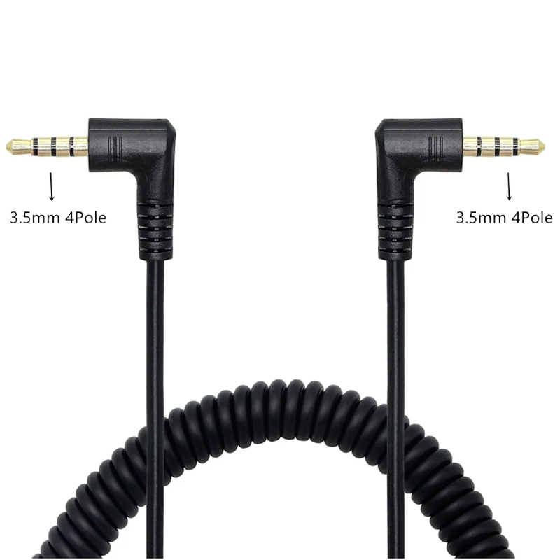 Aux Audio- Feder-Spiralkabel, geeignet für Smartphones, Computer, Autoradios, Medienspieler, mehr Audio-- und Videokabeladapter: verrotten