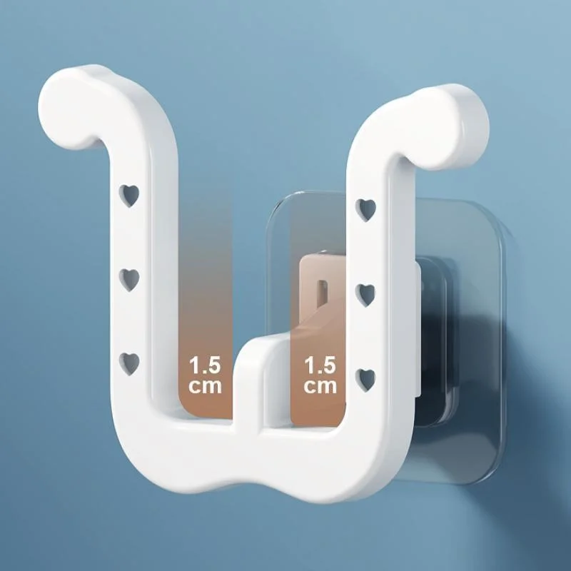 Porta pantofole autoadesivo per bagno, semplice gancio per pantofola, portaoggetti per WC, portaoggetti per telecamera da letto, a parete, per asciugare le scarpe: verde