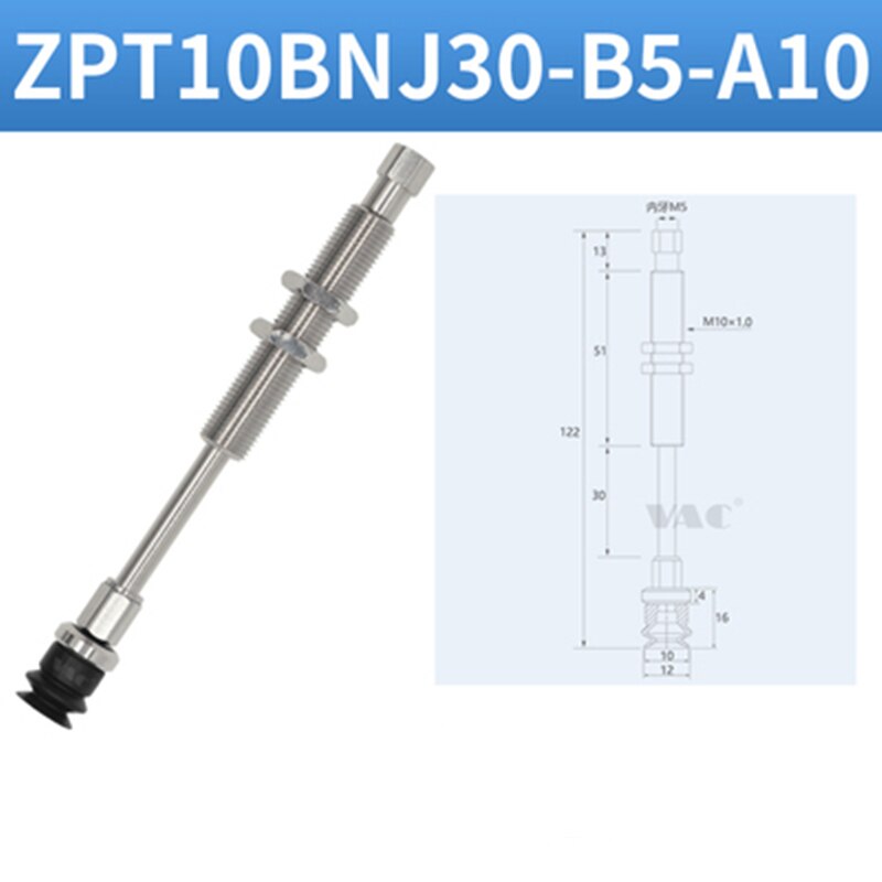 SMC Industrial Vacuum Pad Suction Cup ZPT10BNJ10-B5-A10 Double-layer Organ Type Industrial Manipulator ZPT20BSJ10-B5-A10: ZPT10BSJ30-B5-A10