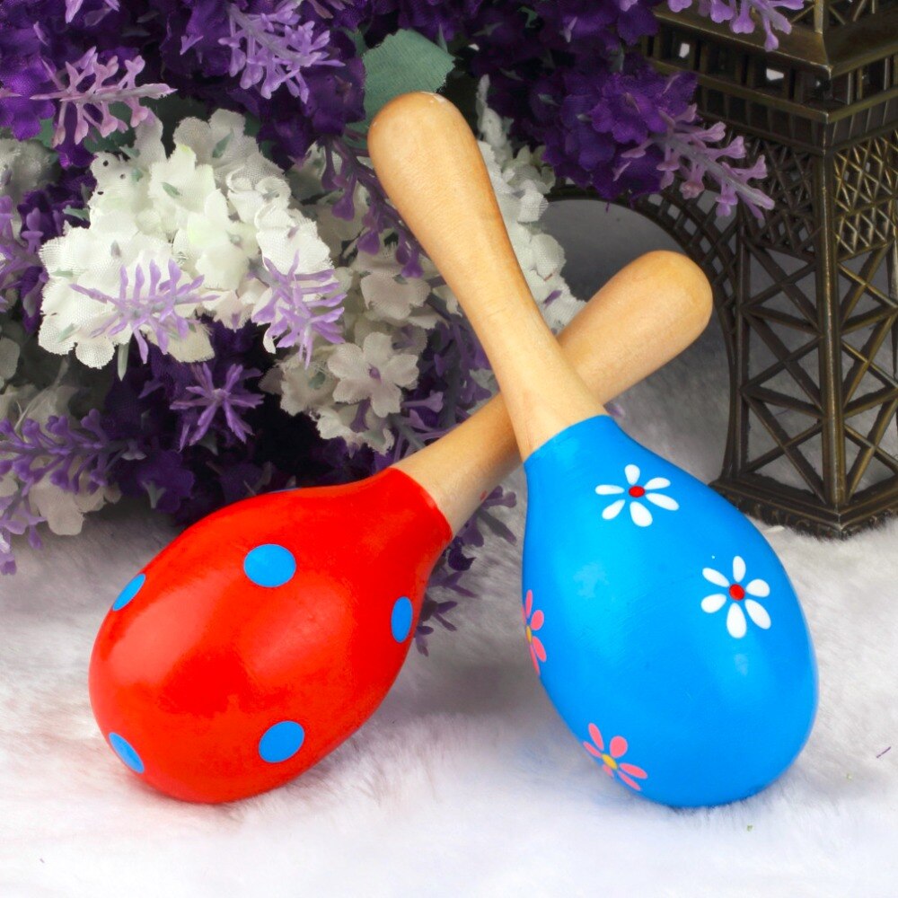 Baby Speelgoed Houten Rammelaar Leuke Mini Zand Hamer Maracas Muziekinstrument Speelgoed Kids