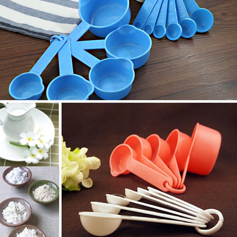 11 stuks/set maatbekers en lepels plastic stapelbare combinatie maatbeker gereedschap keukenaccessoires