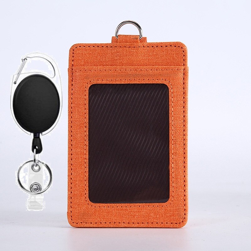 1 stks Intrekbare ID Badge Houder PU Leer Porte Bus Pass Case Cover Transparant Mannen vrouwen Bank Creditcardhouder kaarthouder: Sky Blue