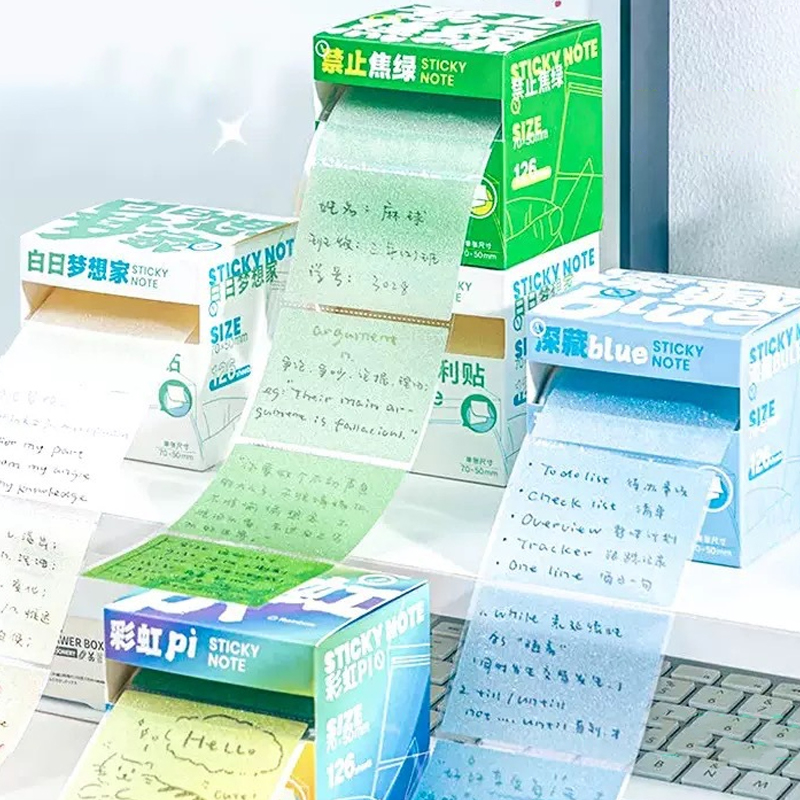 Etykiety samoprzylepne wielokrotnie wklejane bez kleju Wygodne naklejki Proste, urocze artykuły papiernicze Przezroczysta książka z naklejkami