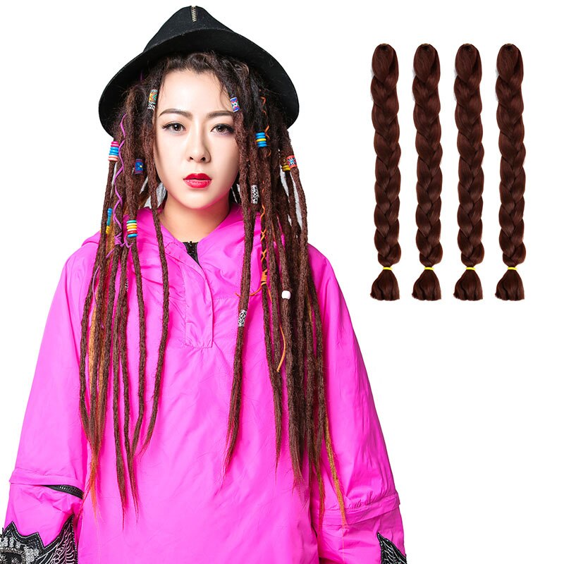 High Temperature Fiber Kanekalon False Braiding Hair Extensions 41 inch Synthetic Jumbo Braids Crochet Hair For Women