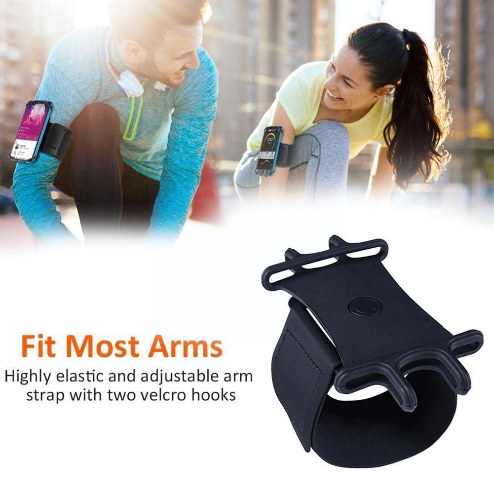 Muñequera para teléfono móvil, correa para el brazo, soporte para correr, para exteriores, 360 °, Y0i2