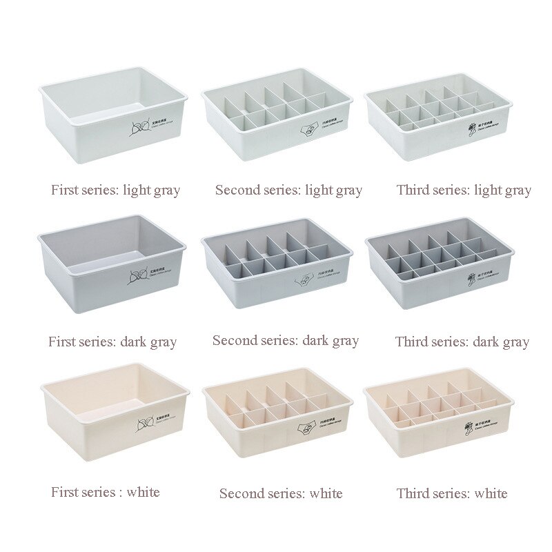 Sous-vêtements en plastique chaussettes cloison boîte de rangement empilable sous-vêtements finition boîte multi-fonctionnelle chambre rangement Organization