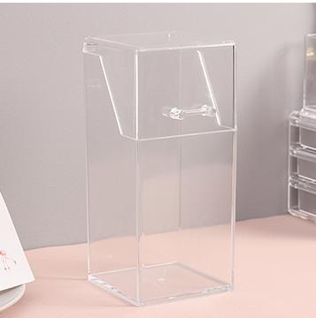 Pearl Clear Acrylic Cosmetic Organizer Makeup Brush Container Storage Box Holder Lipstick Storage Container Pencil Clear Box: B
